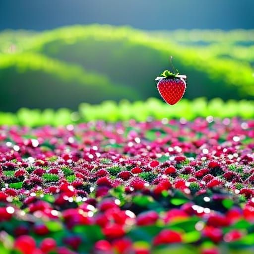Strawberry Field Photography with Bokeh