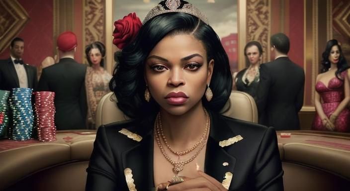 Glamorous Mafia Queen in Film Noir Style