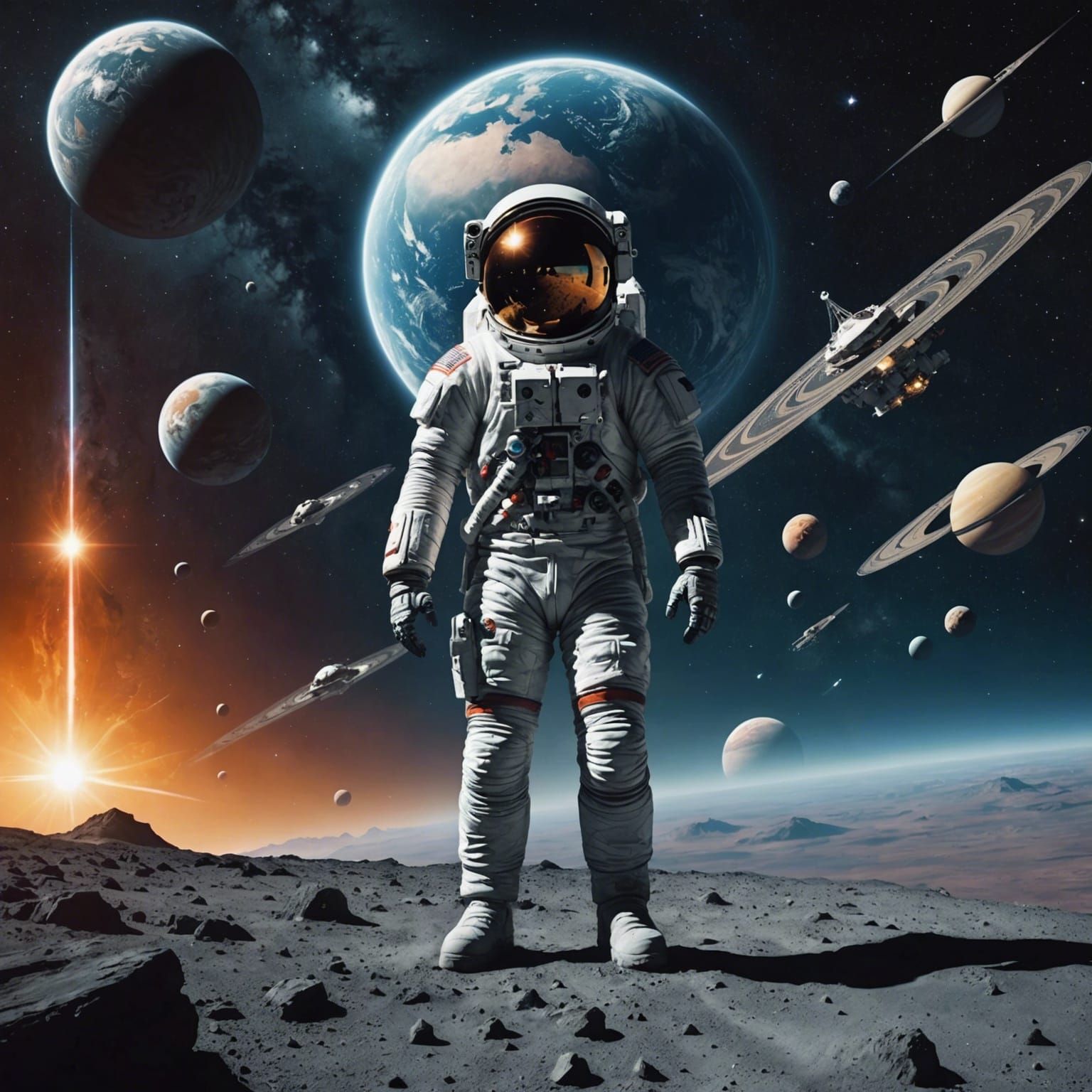 Epic Space Themed Album Cover Art