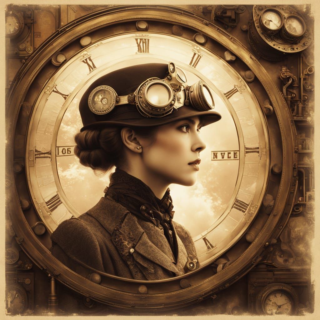 Steampunk Beauty Daydreams with Silver Lens