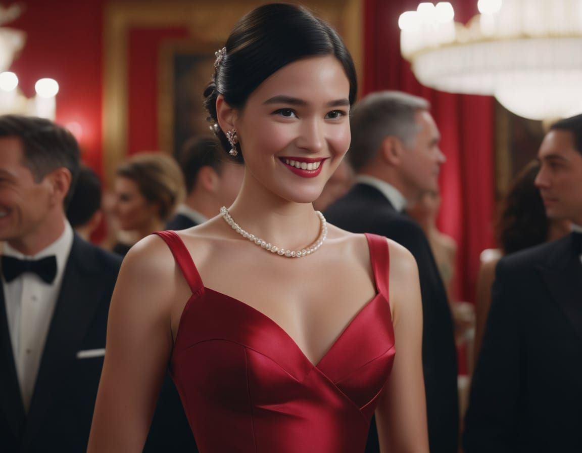 Marinette Dupain-Cheng in Red Silk Dress