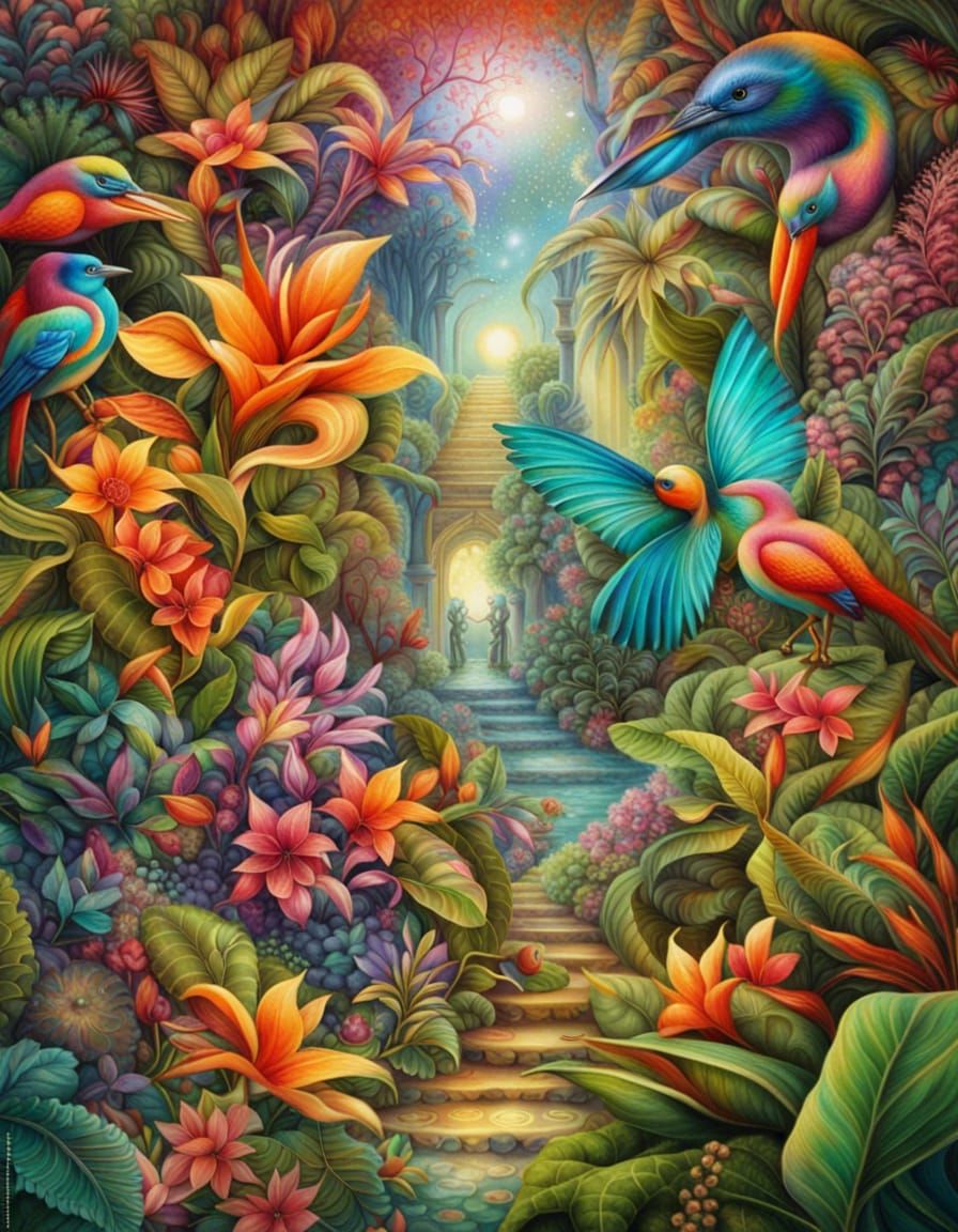 Tropical garden fantasy