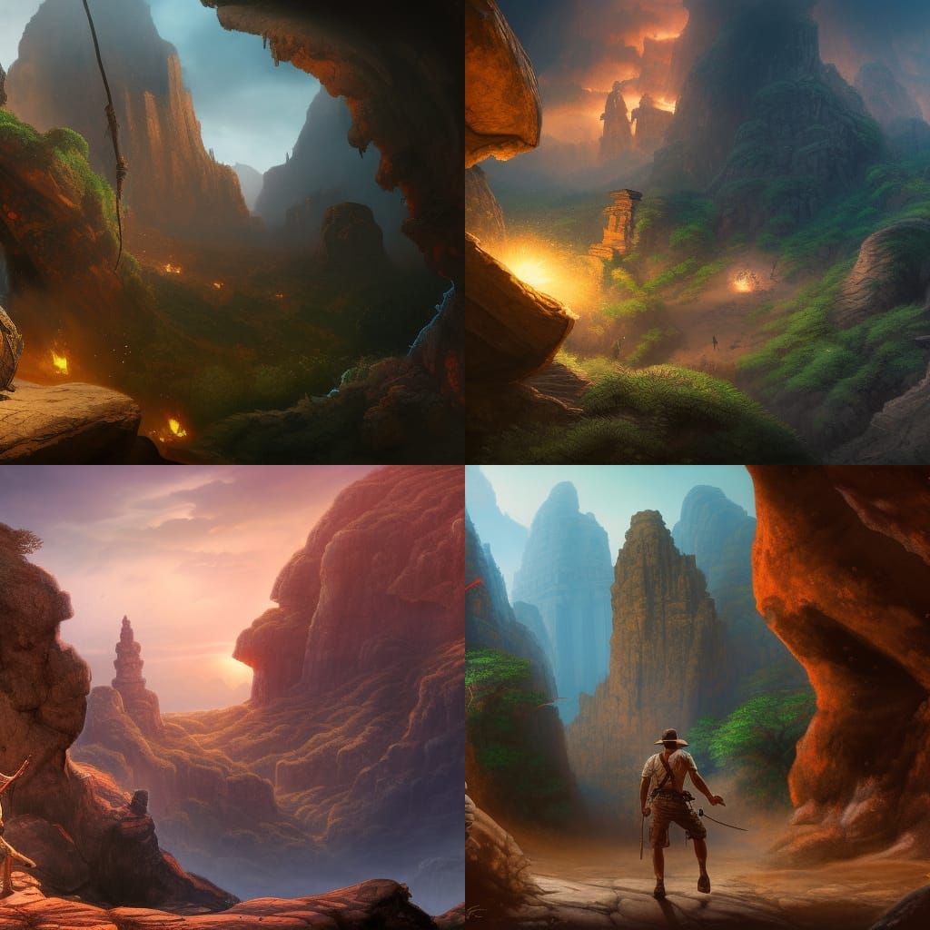 Indiana Jones Escapes: Detailed Matte Painting