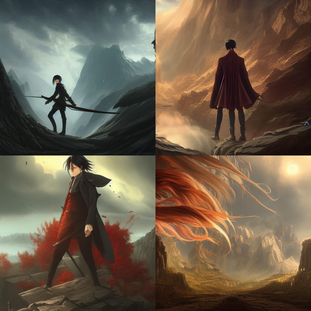 Detailed Matte Painting of Levi Ackerman