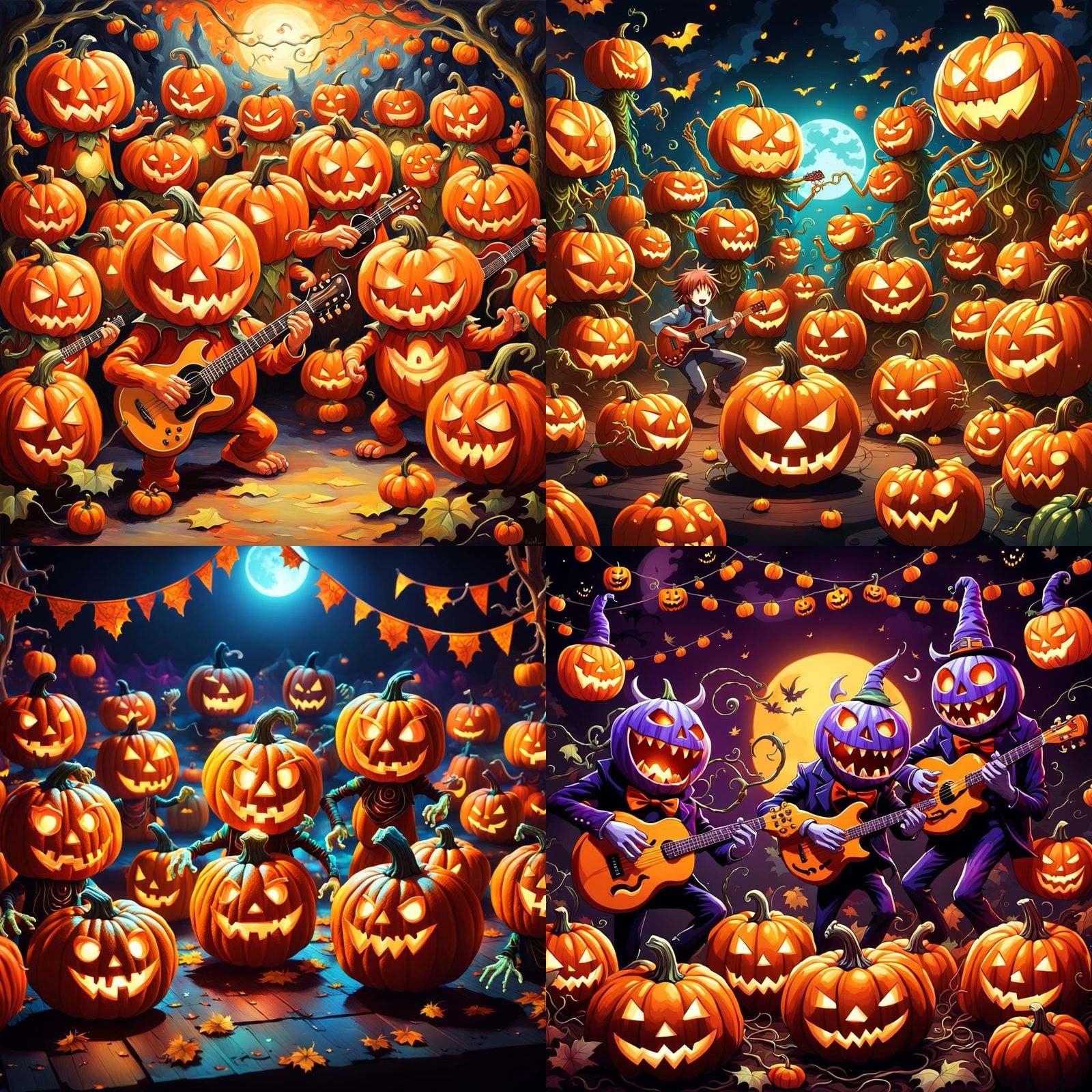 Pumpkin Monster Band at Halloween Concert