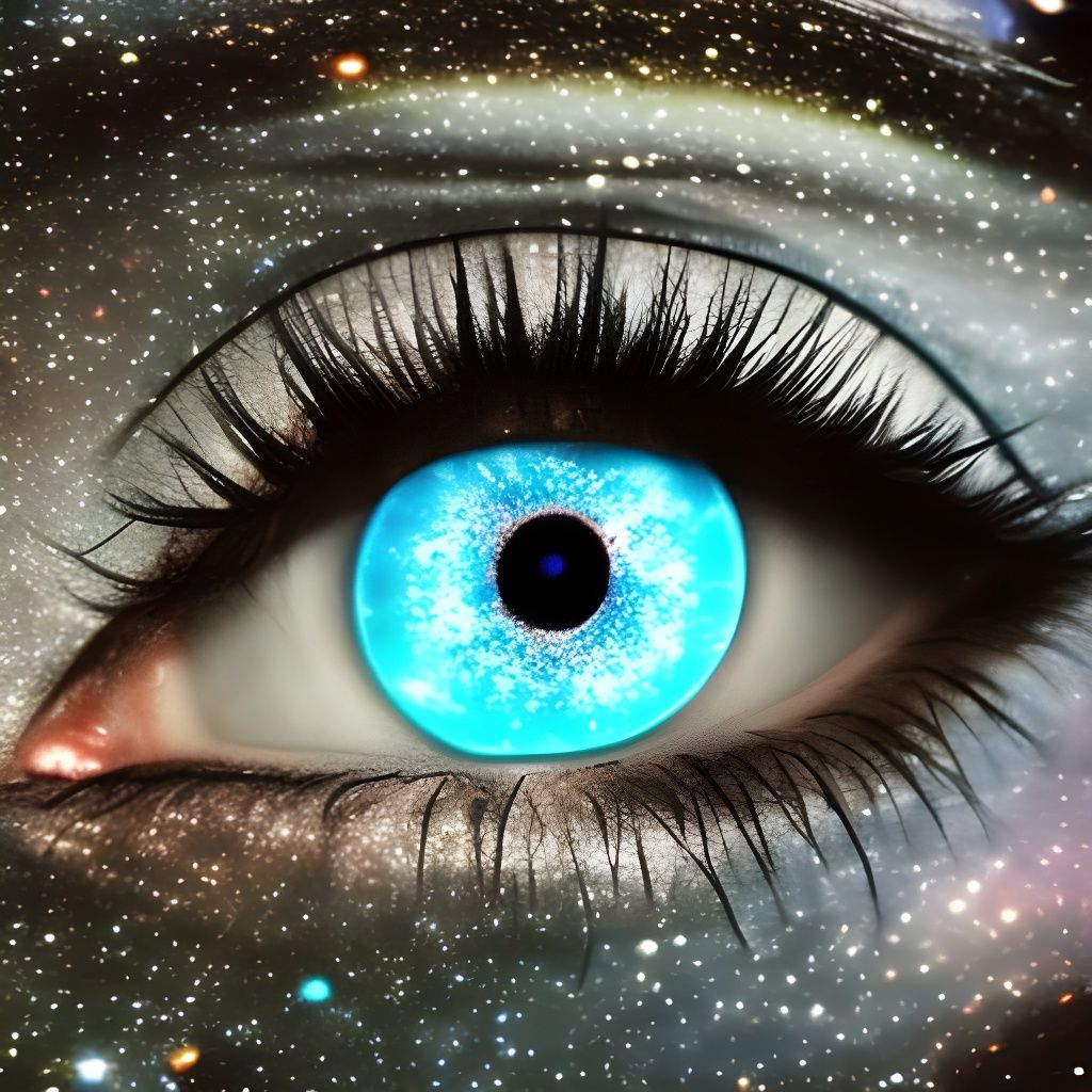 Macro Galaxy Eye: Dramatic Digital Art