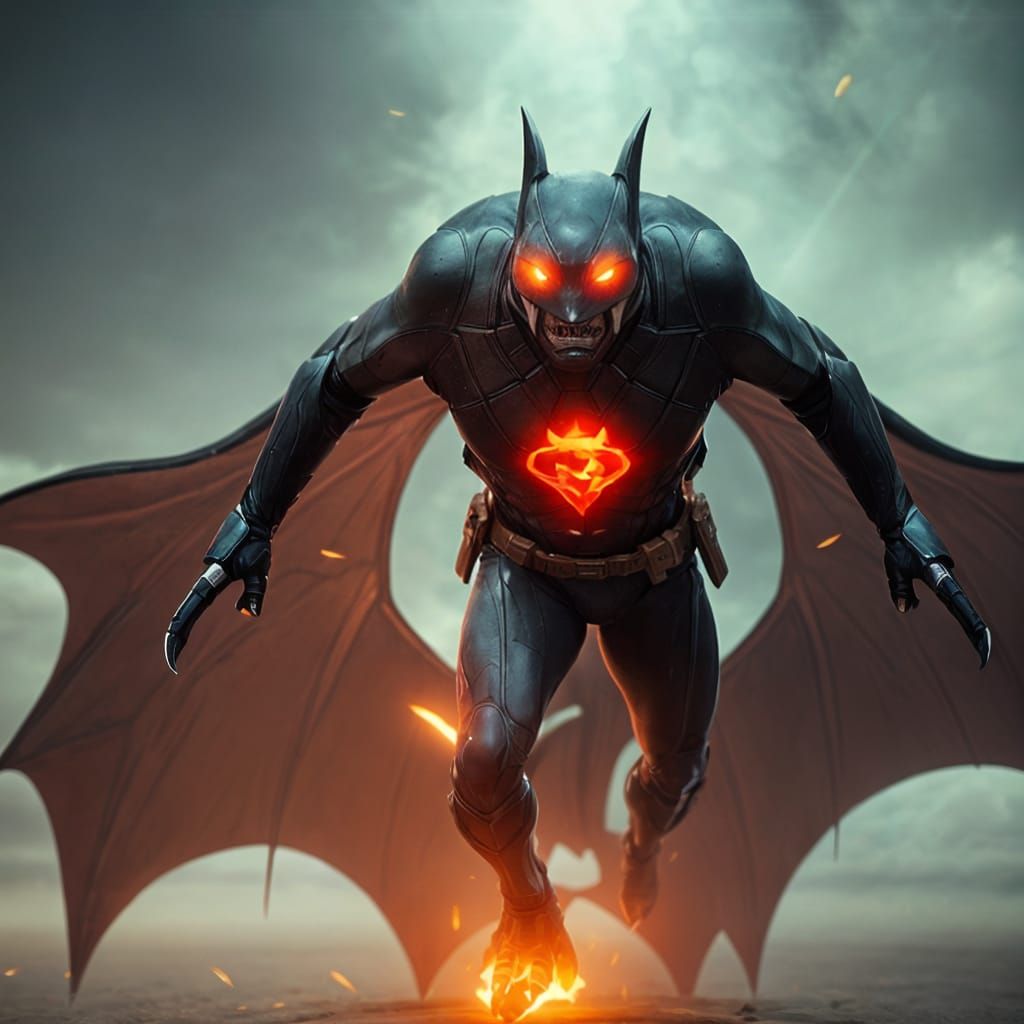 Bat Shark Action Pose with Glowing Aura