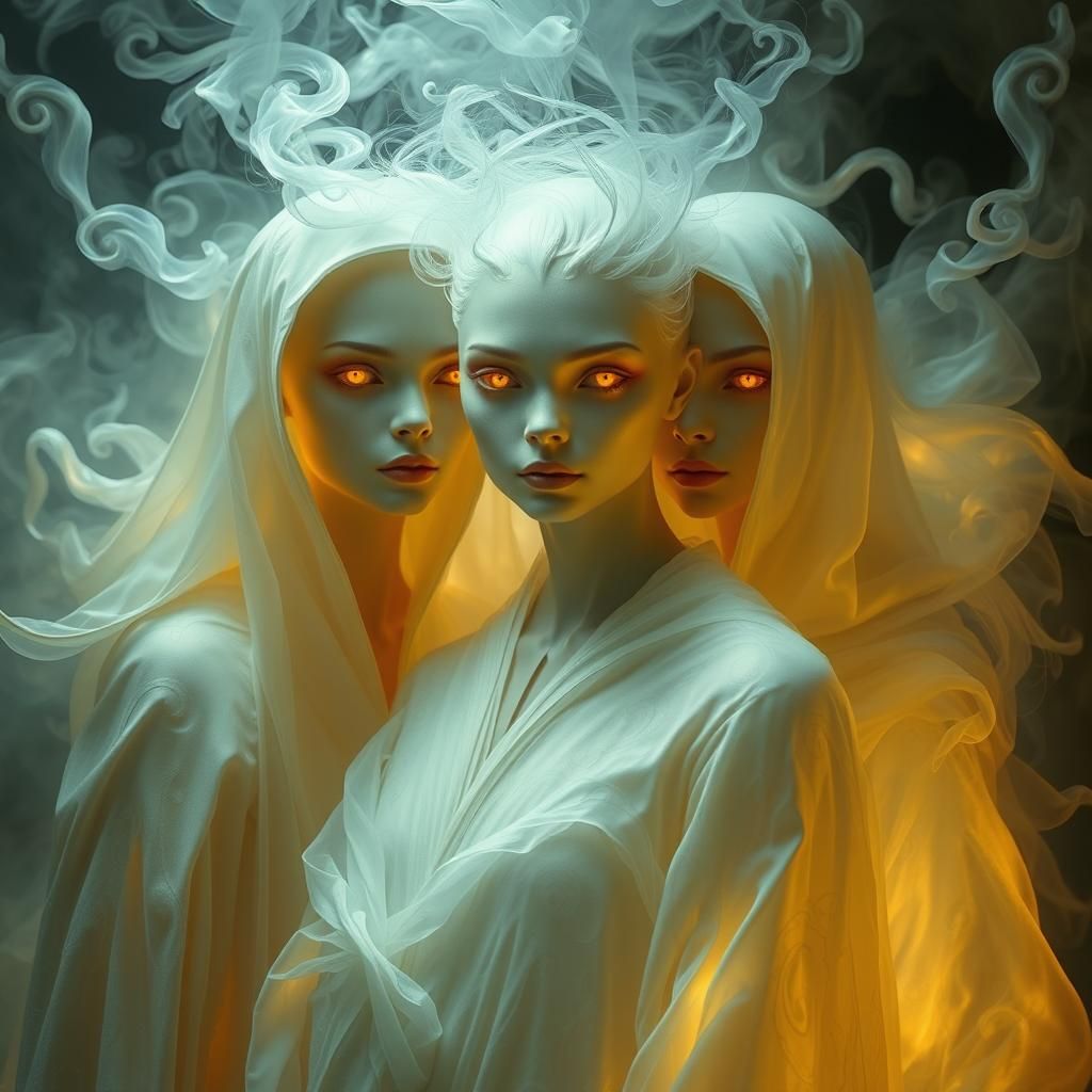 Ethereal Humanoids in Dreamlike Mystical Style