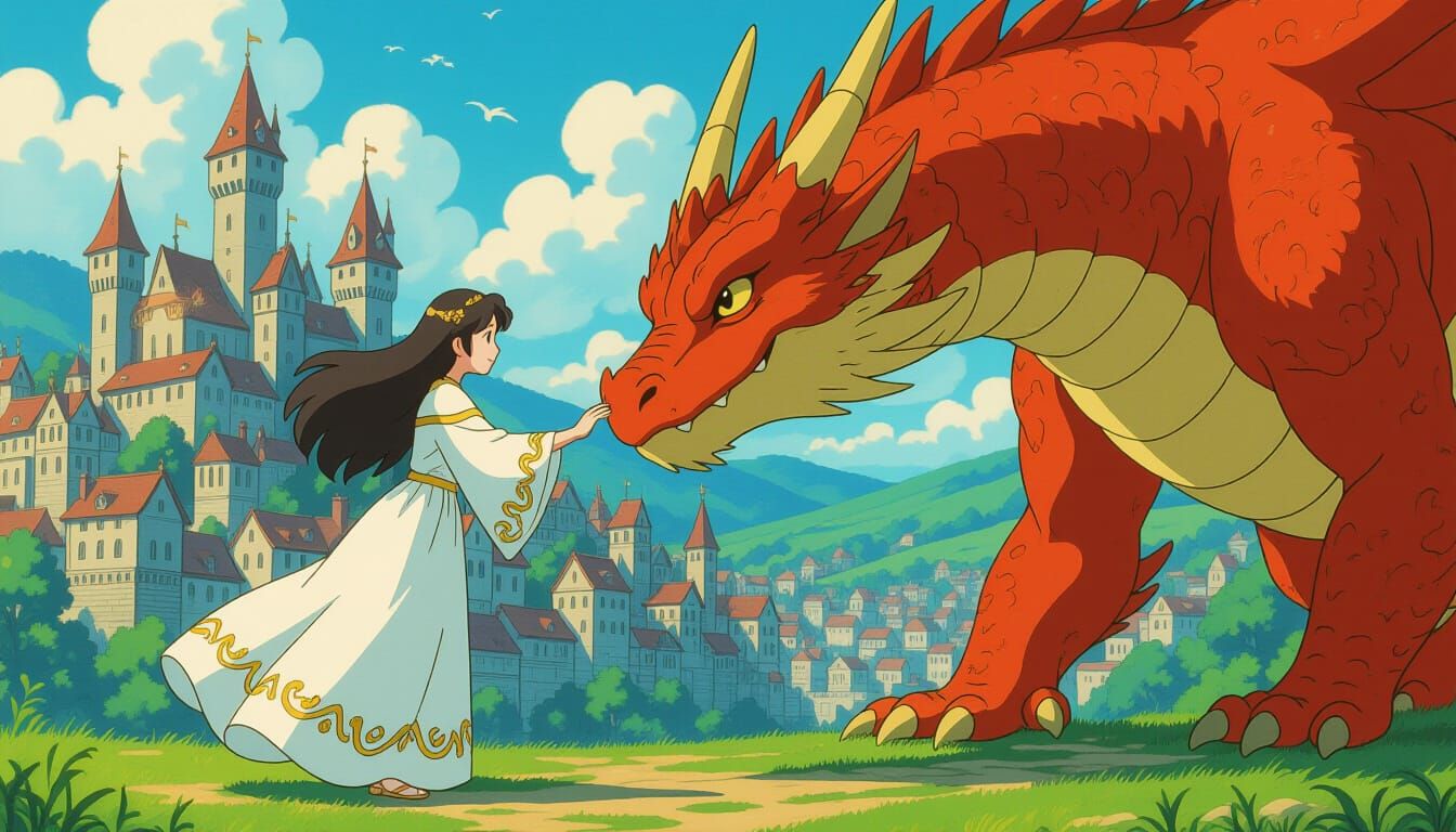 Giantess and Dragon: Anime Style Understanding