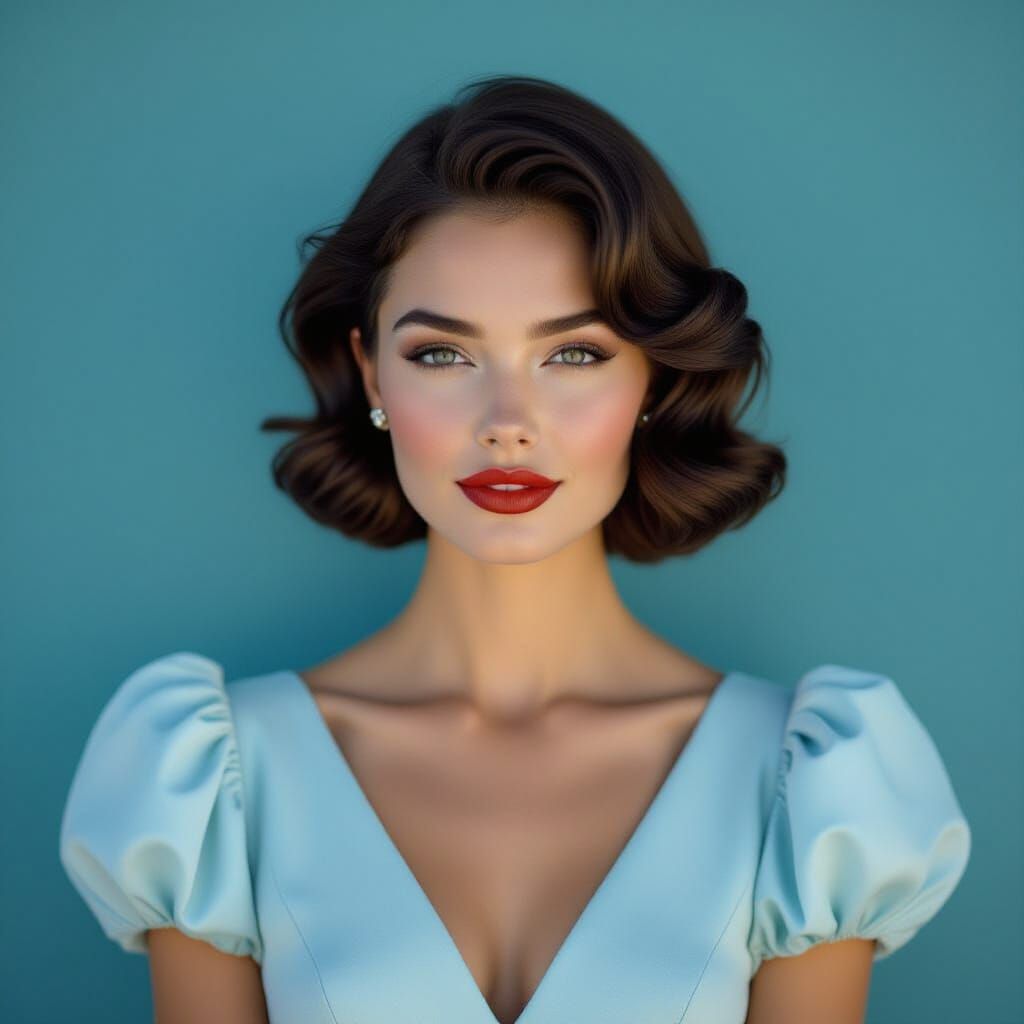 Vintage Fashion Model in HDR Photo Style