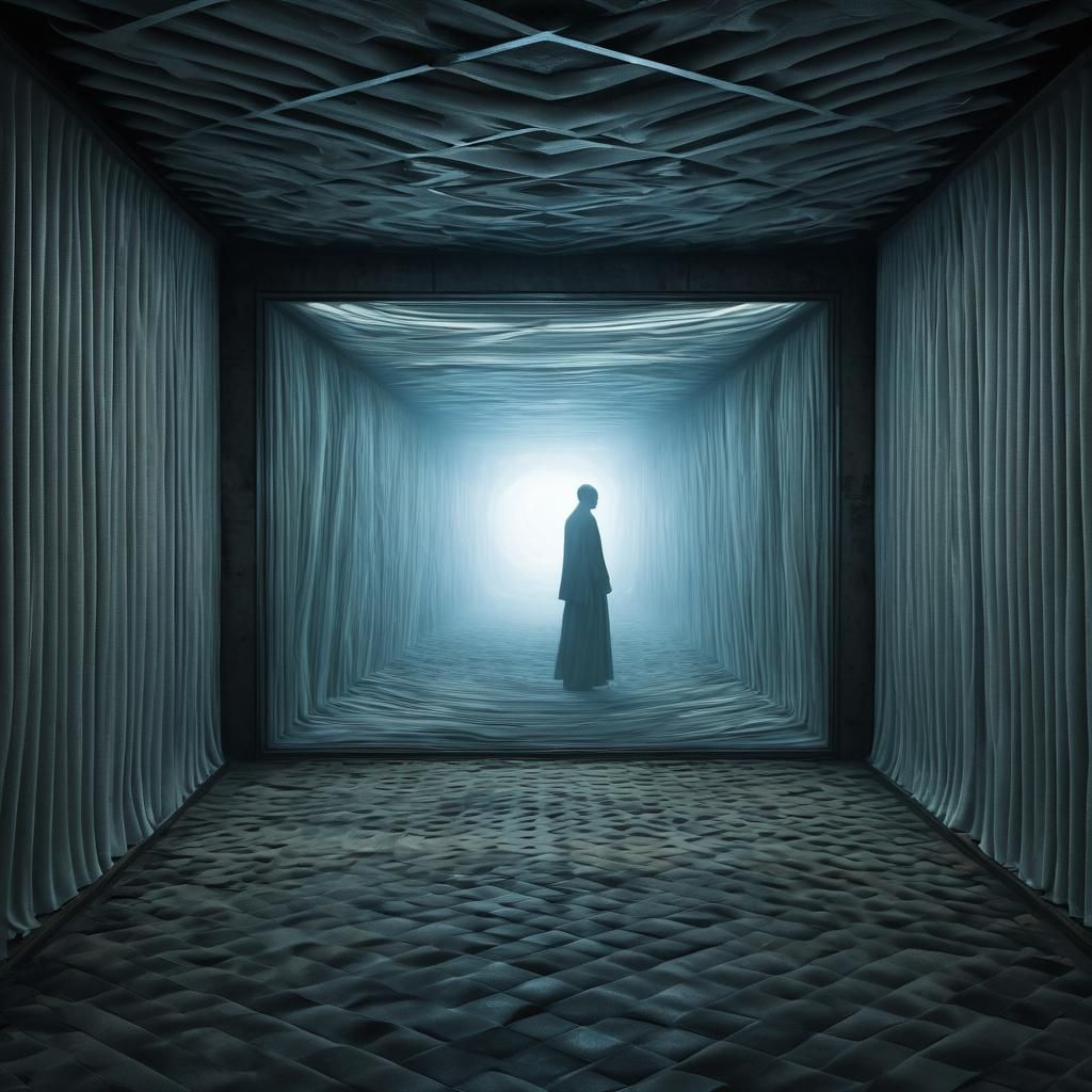 An Ethereal Entity Moves Through an Empty Chamber