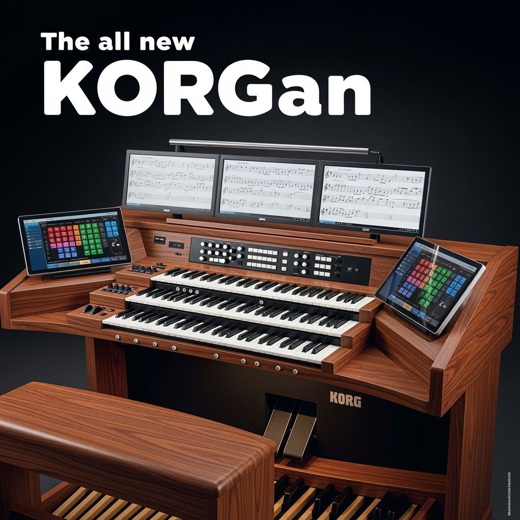 KORGan Electronic Organ Advertisement in Studio Aesthetic
