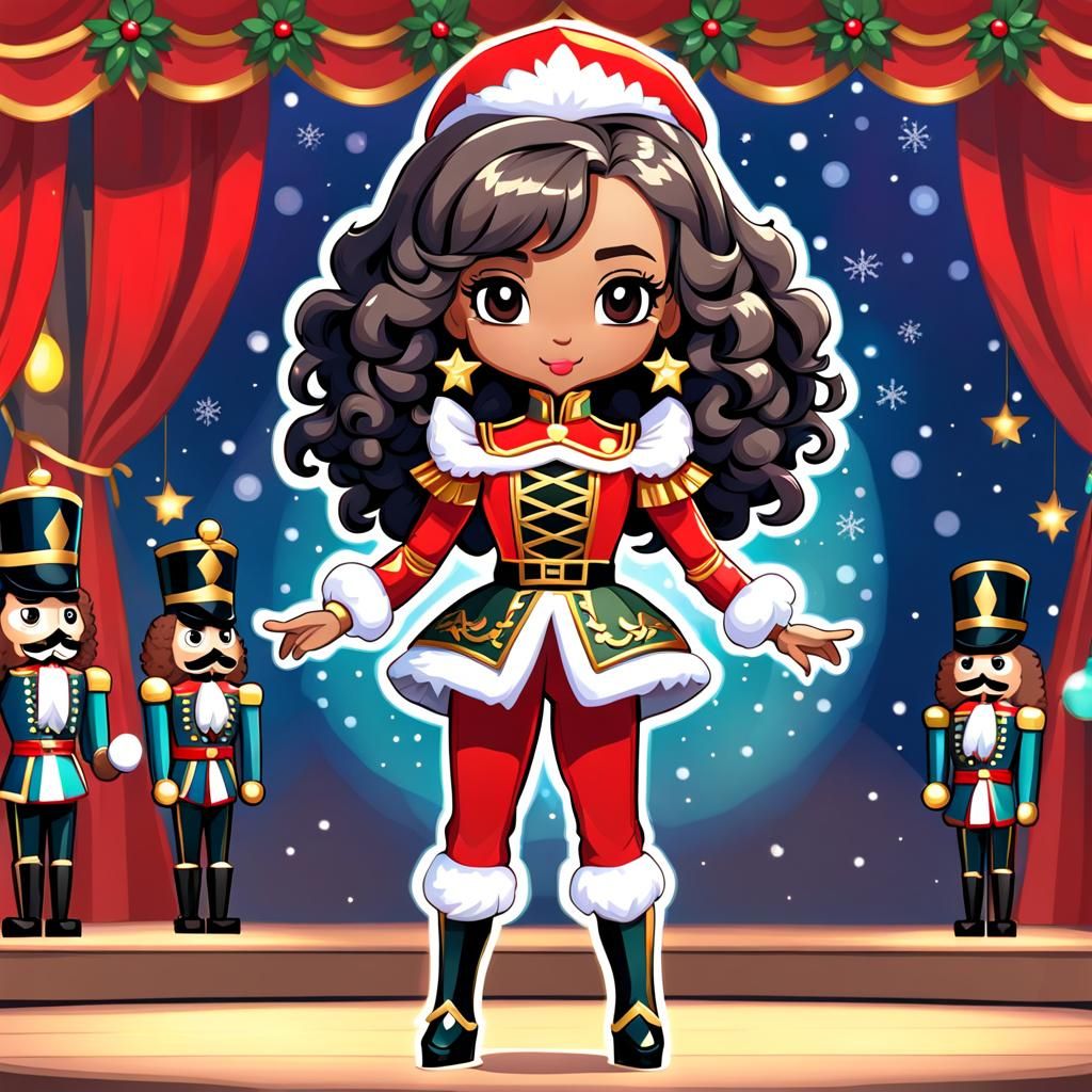 Chibi Me Performing On Stage As The Christmas Nutcracker.