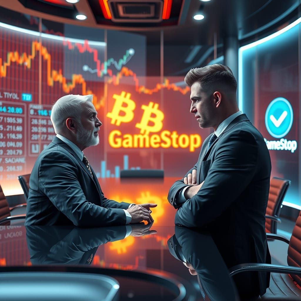 Gray-Haired Visionary Meets Gaming Mogul in Futuristic Board...