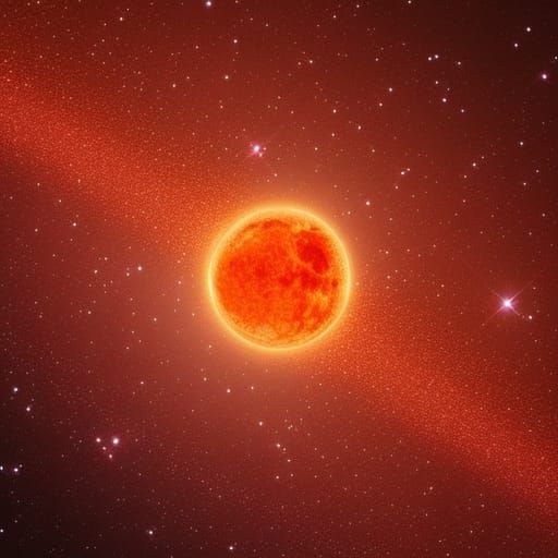 Red Planet with Perpendicular Rings: Digital Matte Painting