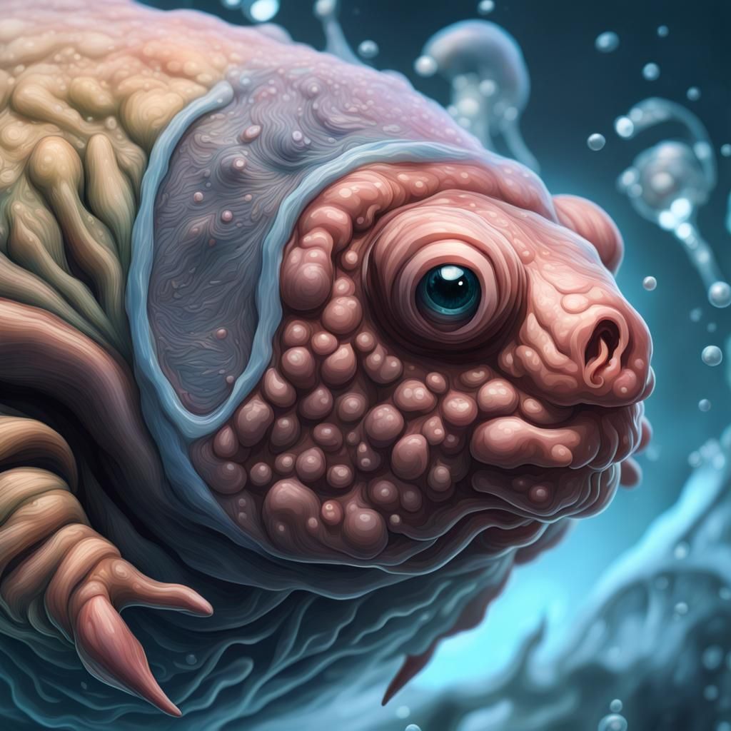 Detailed Tardigrades and Microorganisms in Water Drop