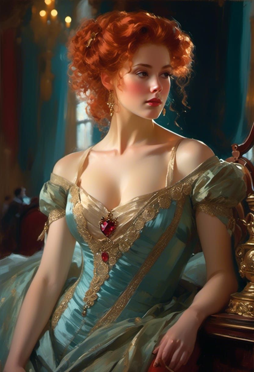 Queen Elena in Victorian Style Portrait