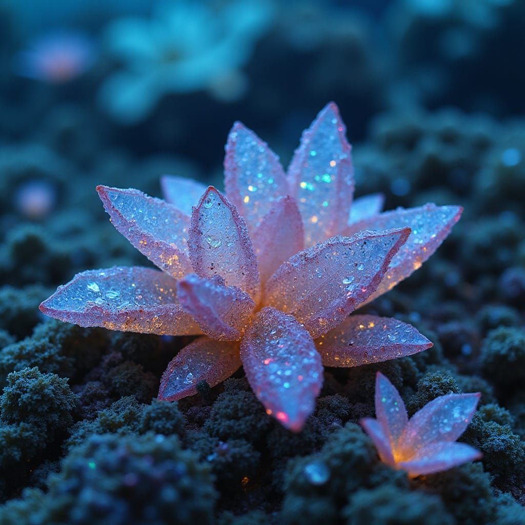 Iridescent Sea Crystals in Deep Ocean