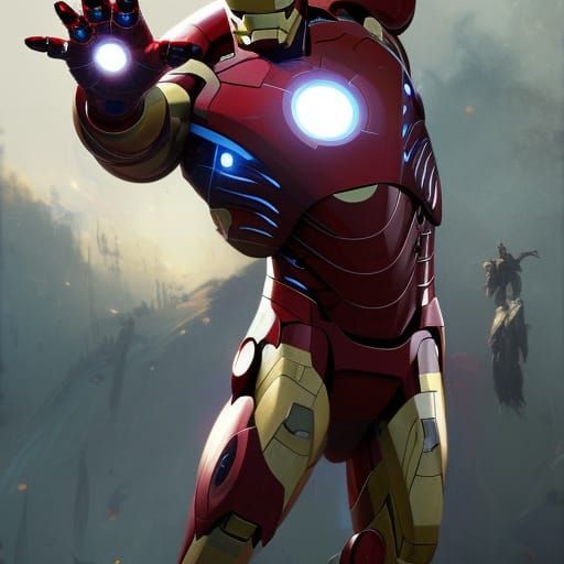 Iron Man: Hyperdetailed Dark Fantasy Concept Art