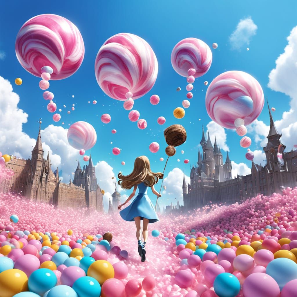 Girls Puff Up Unbreakable Bubblegum