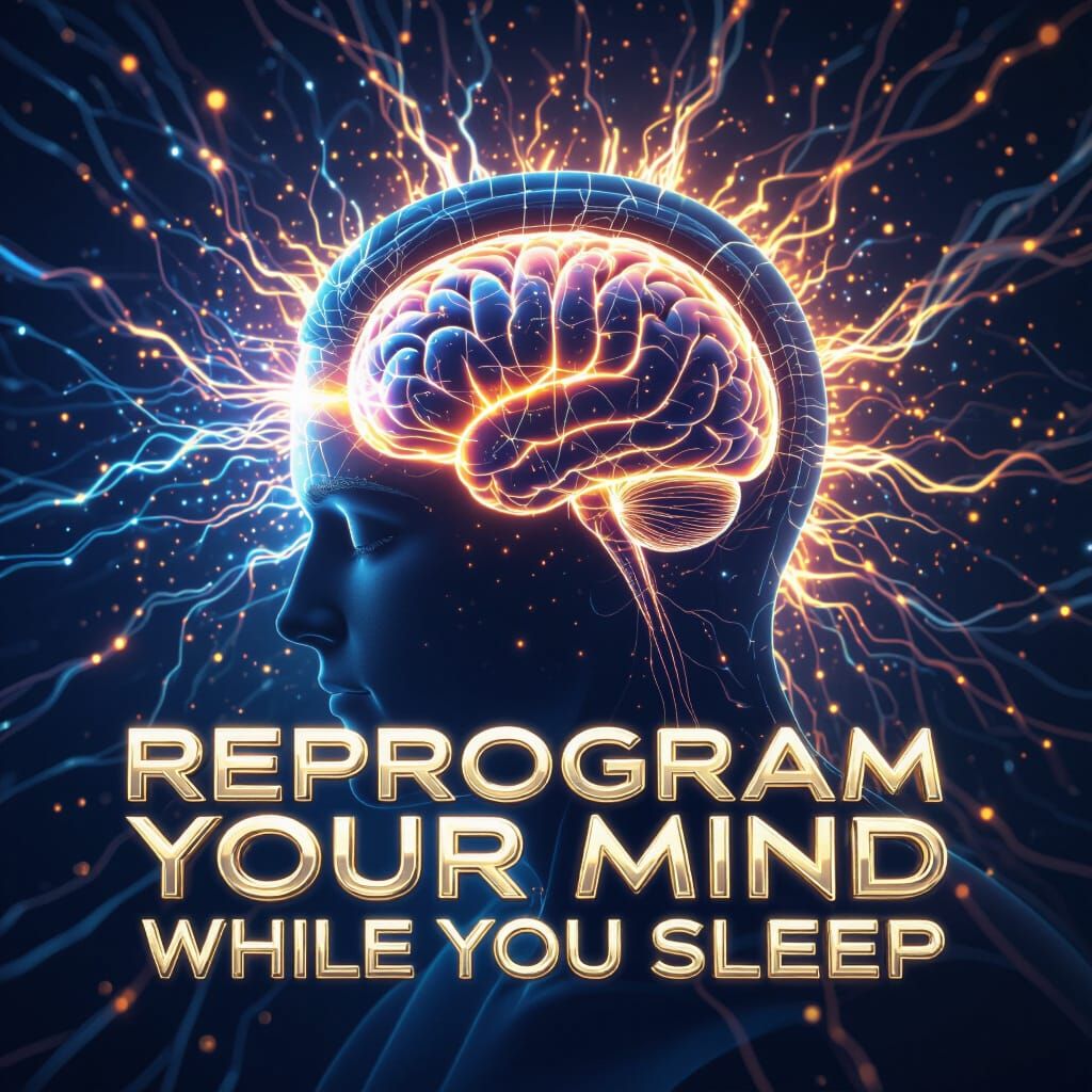 Human Head Glowing With Neural Energy in Sleep