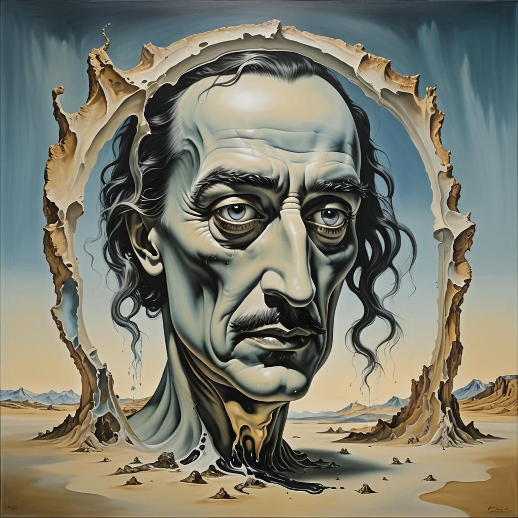 Surreal Melting Landscape in Dali Style
