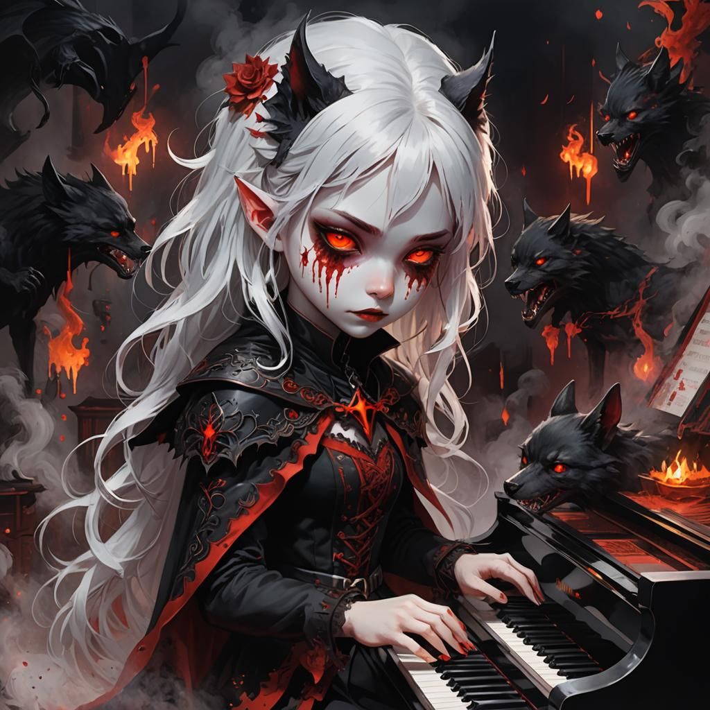 Reya plays for you the crimson note, a note imbued with the blood and cries of the millions she has slain over the years...