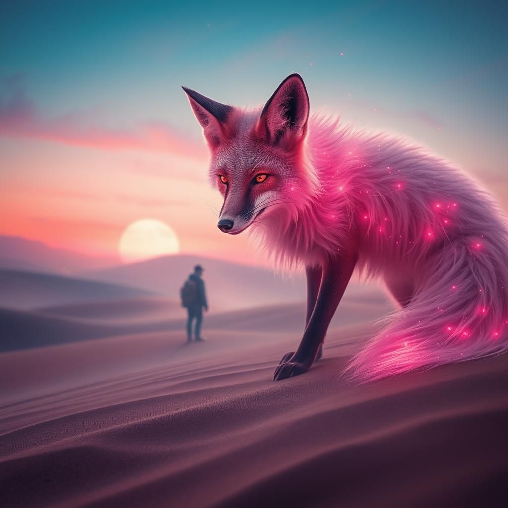 Pink A magical fox