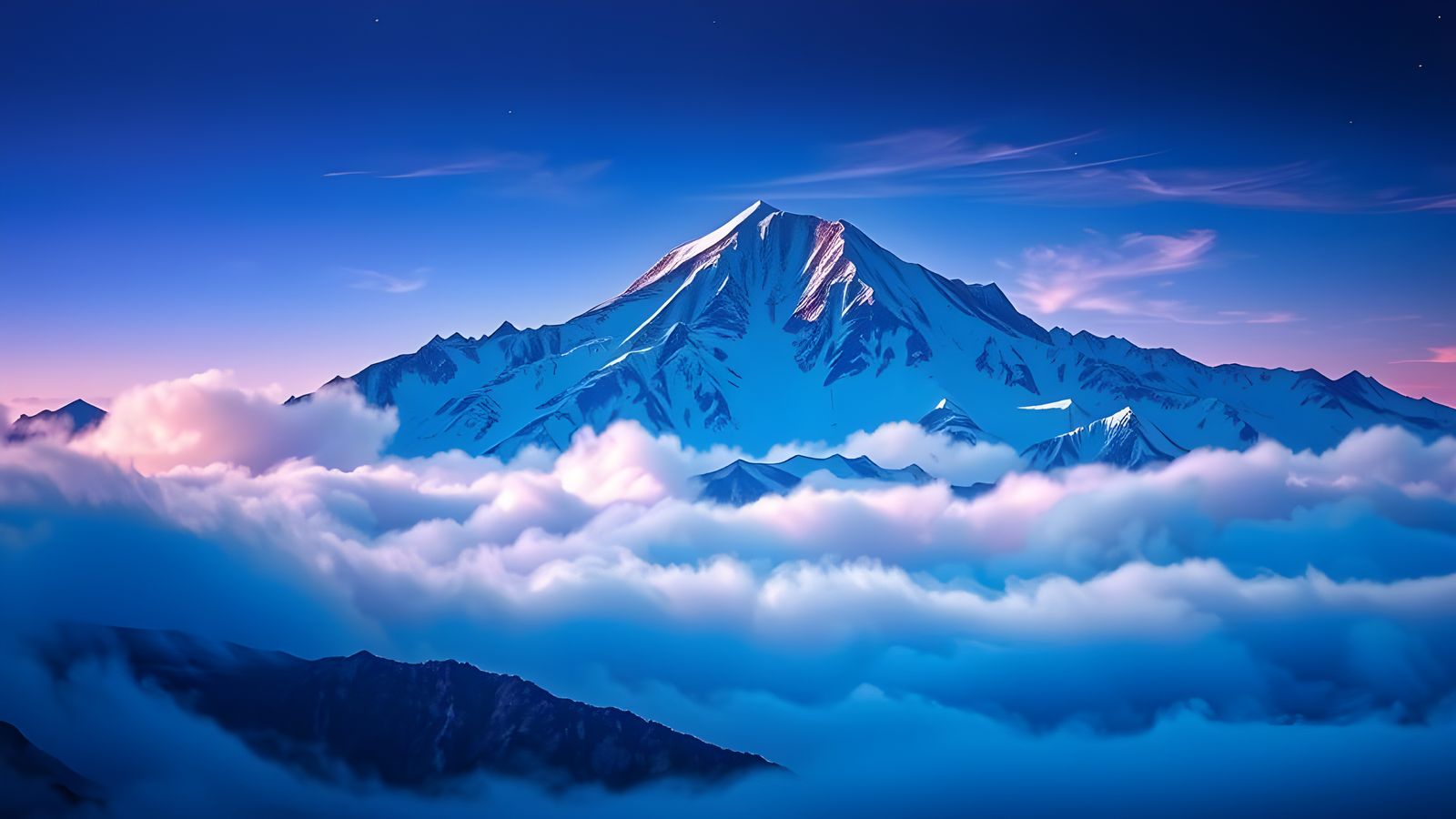 Surreal Denali Mountain Landscape: Digital Art