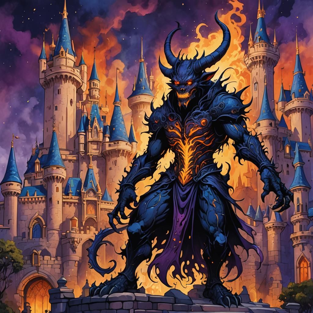 Ink Demon at Disneyland Castle: Fantasy Concept Art