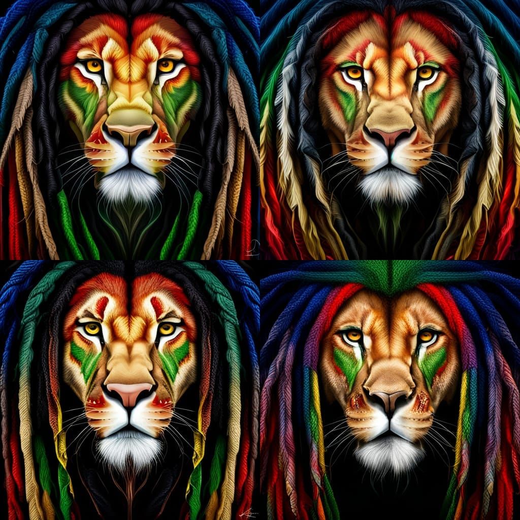 Lion Meets Rasta: A Creative Portrait