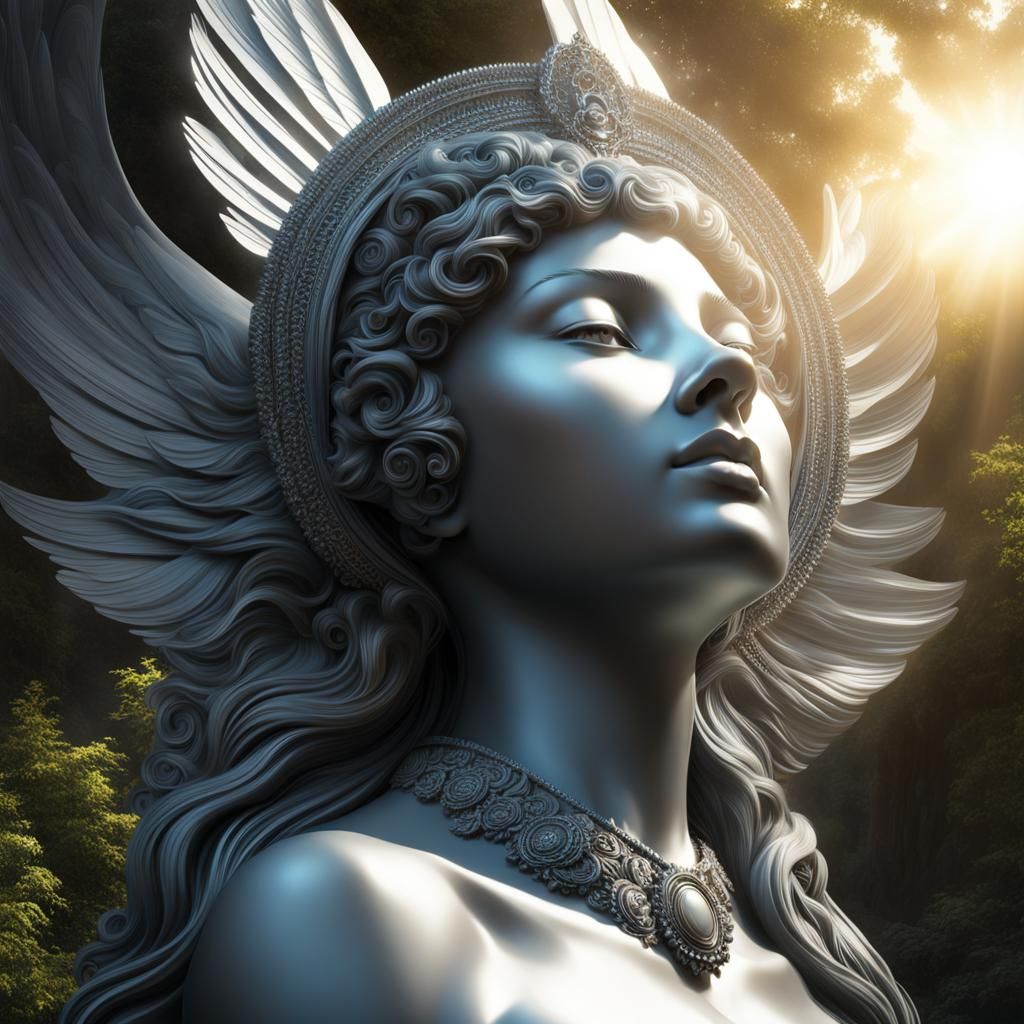 Goddess Gaia as Retrofuturistic Splash Art