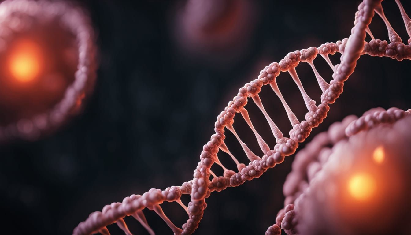 Glowing DNA Ovum in Hyper Realistic Macro Photography