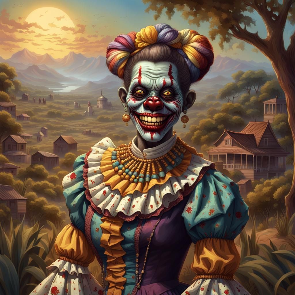 Zombie Monkey Clown in 1865 Concept Art
