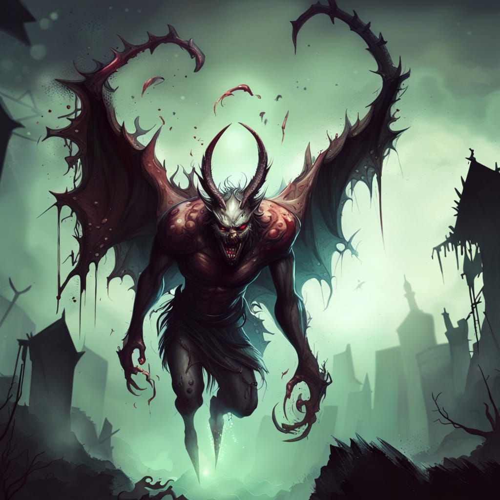 Hyperrealistic Demon Nightmare with Claws