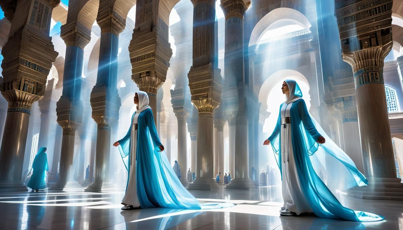 Pleiadean in Temple of Healing: Digital Matte Painting