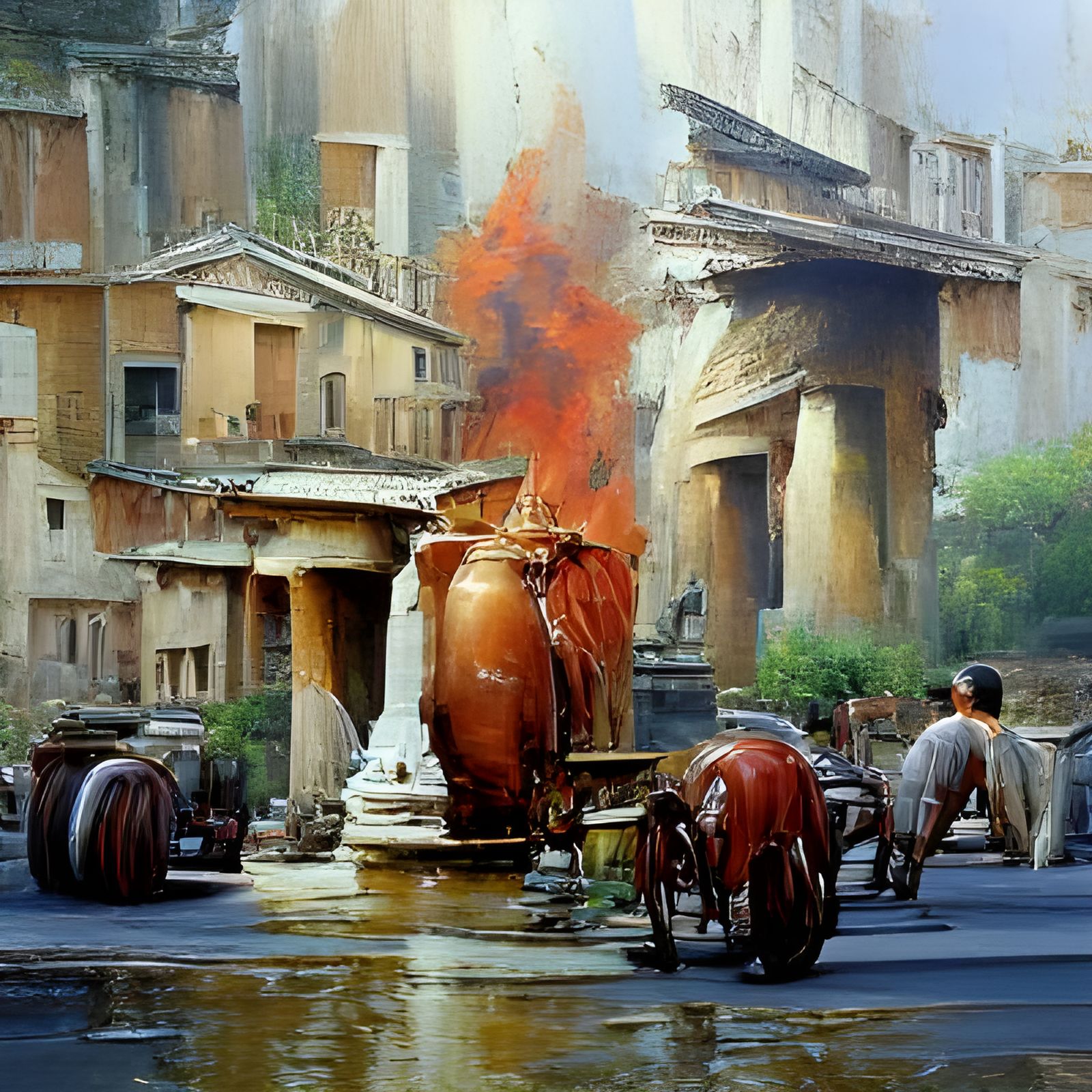 Ancient Rome: Oil Painting of Classical Grandeur