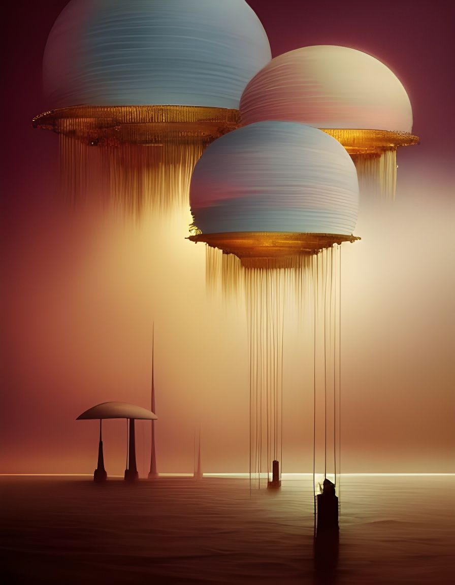 Thriving Submarine City in Steamnouveau Style