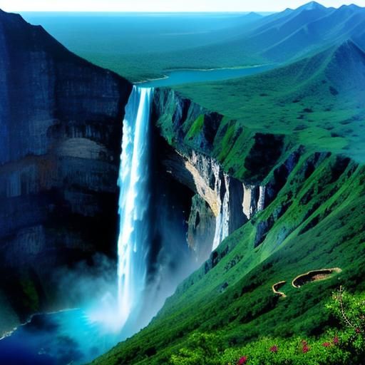 Nebula Waterfalls: Mountains Meet the Ocean