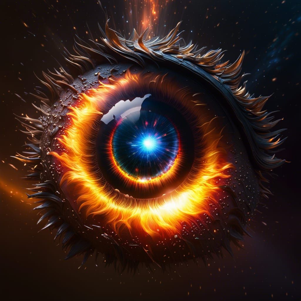Beautiful human eye supernova explosion v.4