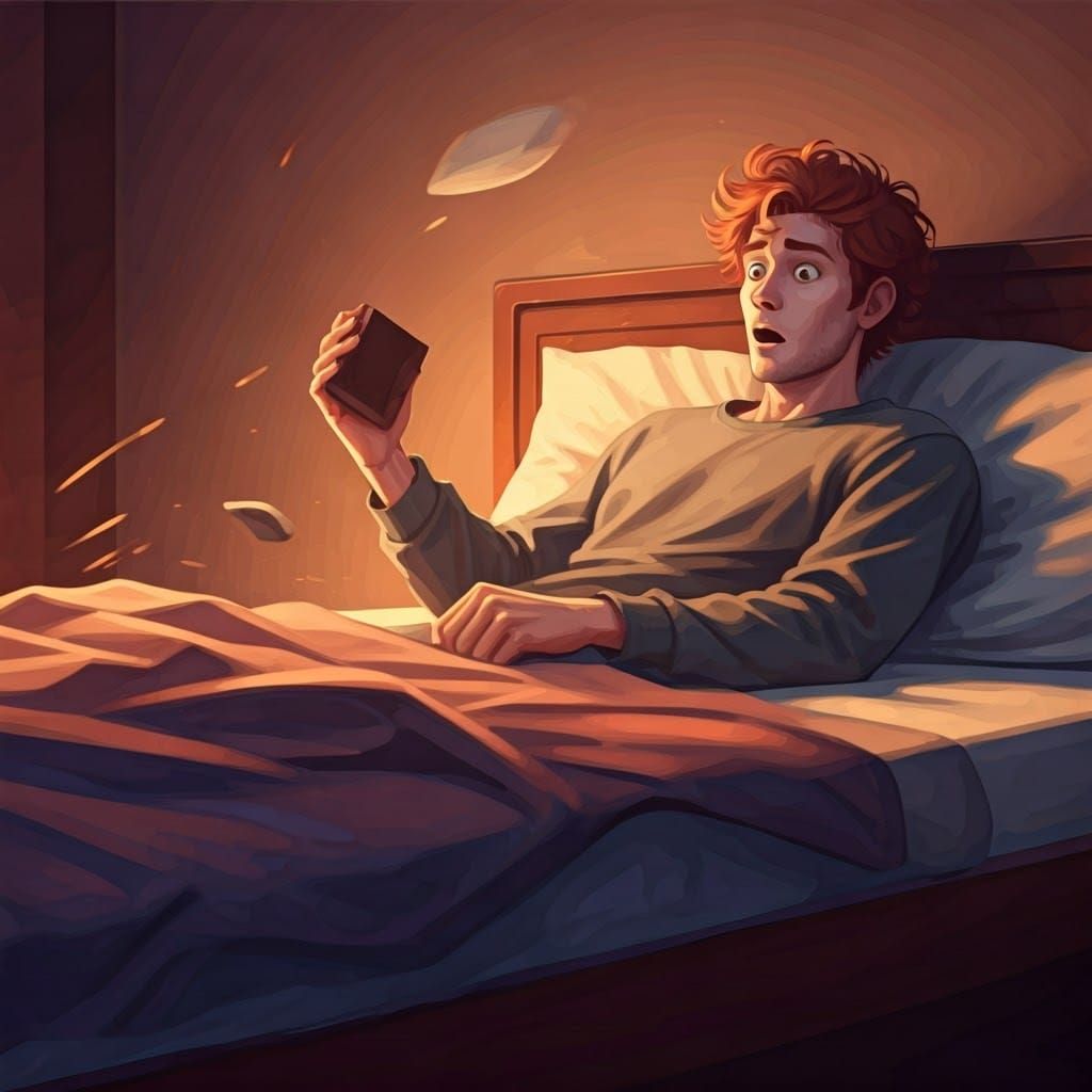 Guy in Bed with Mysterious Object