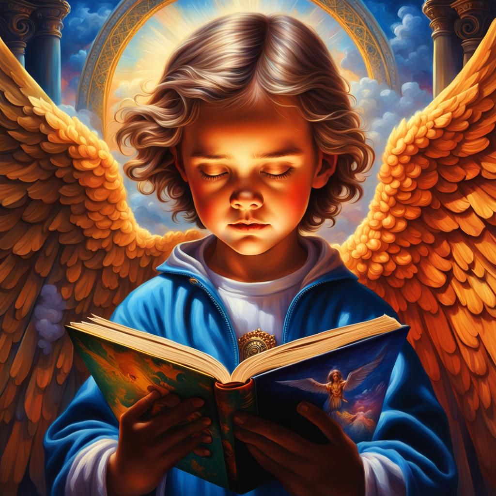 Angels Watching Over Child: Cinematic Digital Painting