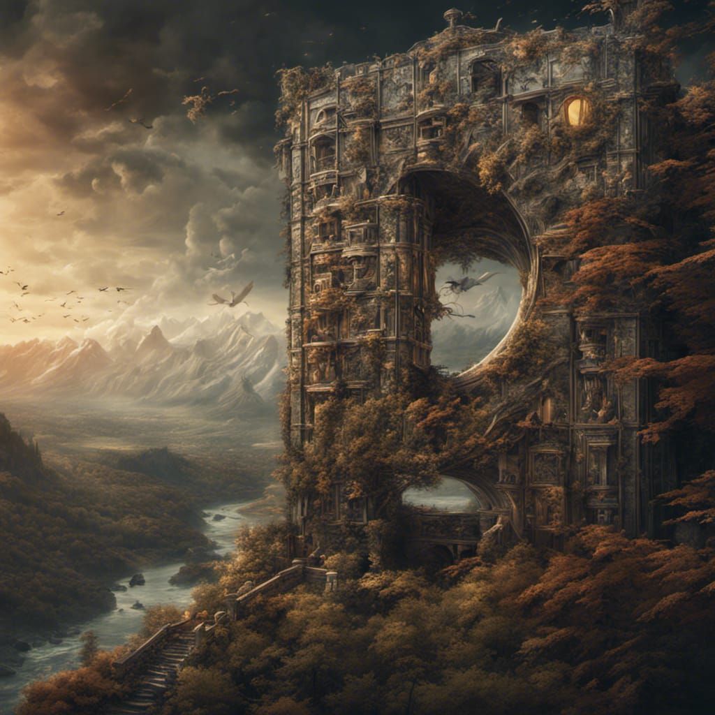 Epic Cinematic Letter R Digital Painting