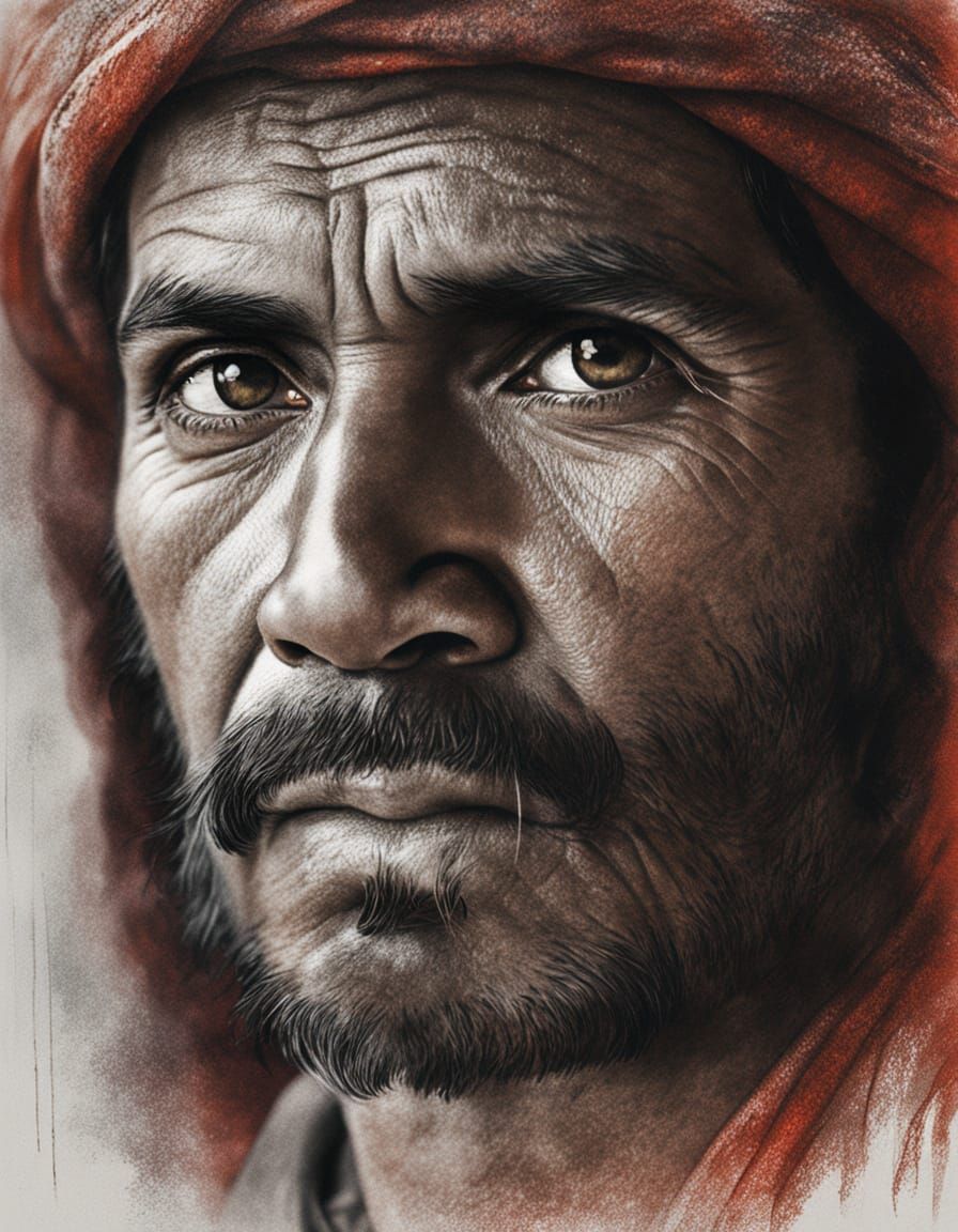 Detailed Pencil Sketch Portrait with Subtle Shading