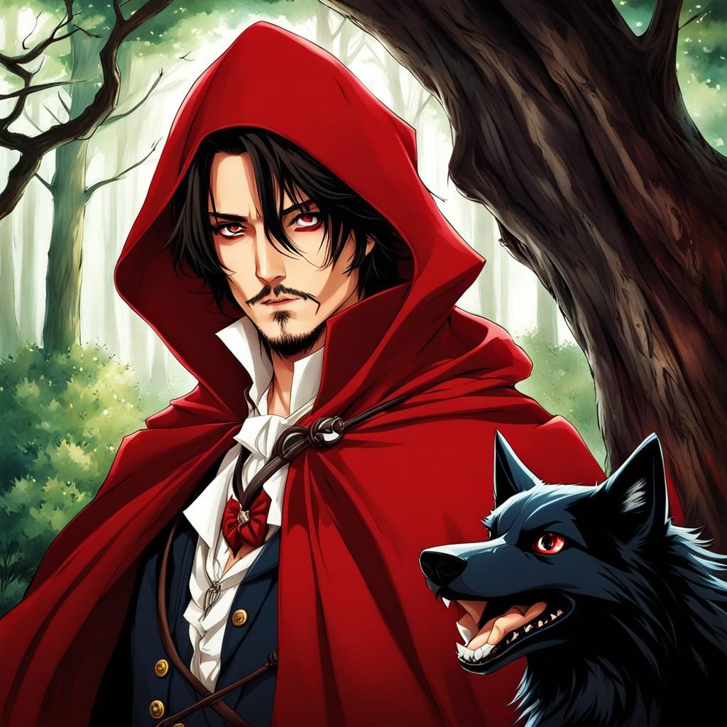 Johnny Depp as Anime Little Red Riding Hood