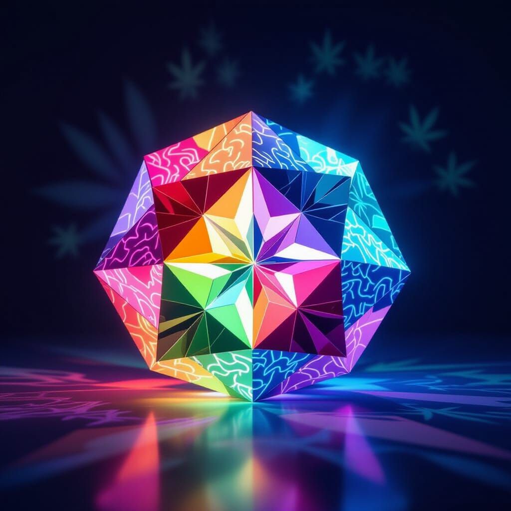 Glowing Origami Brain Maze with Hidden Messages