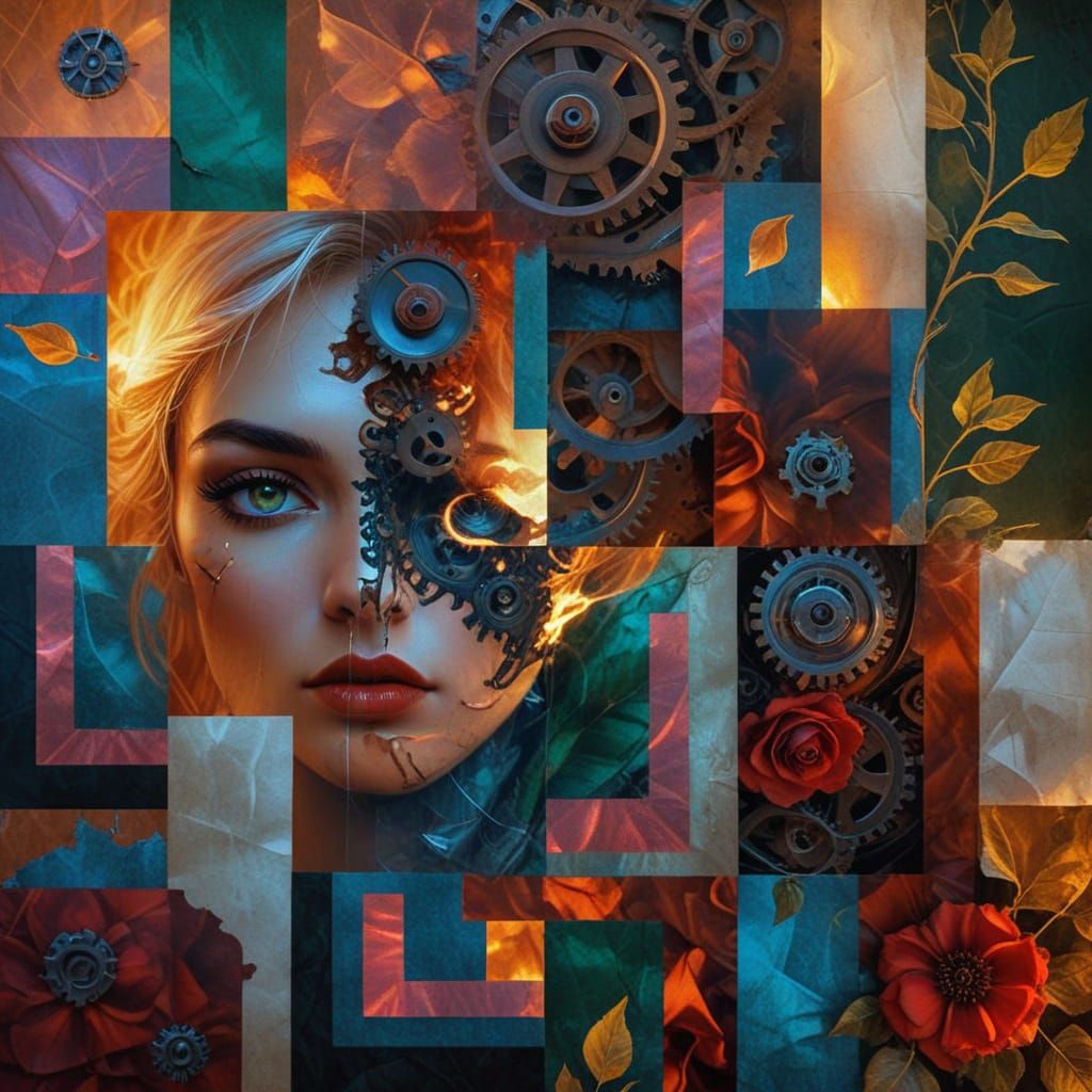 Enigmatic Woman Unveiled in Gothic Digital Art