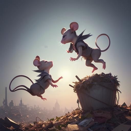 Rat Children's Love: 3D Animated Concept Art