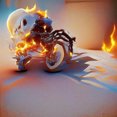 Ghost Rider: 3D Rendered Artstation Design