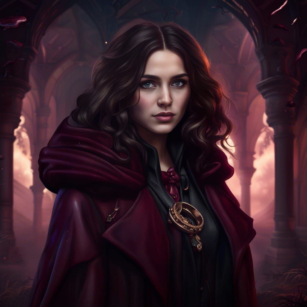 Fantasy Girl with Magic Ring, Digital Art